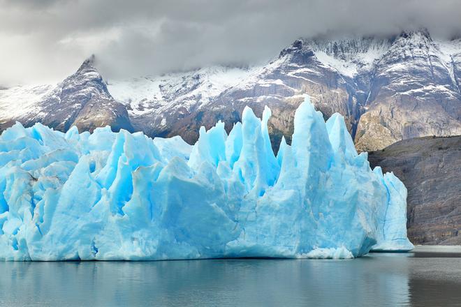 Impresionantes glaciares en Torres del Paine.
