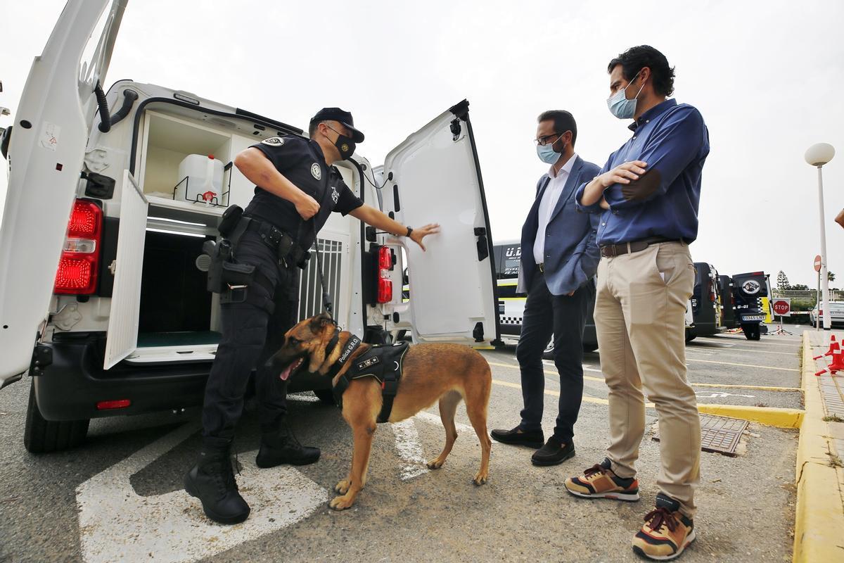 Imagen del vehículo de la unidad canina de la Policía Local
