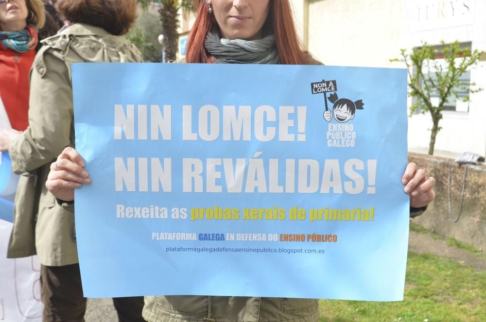 Los centros educativos se concentra contra las pruebas de la Lomce