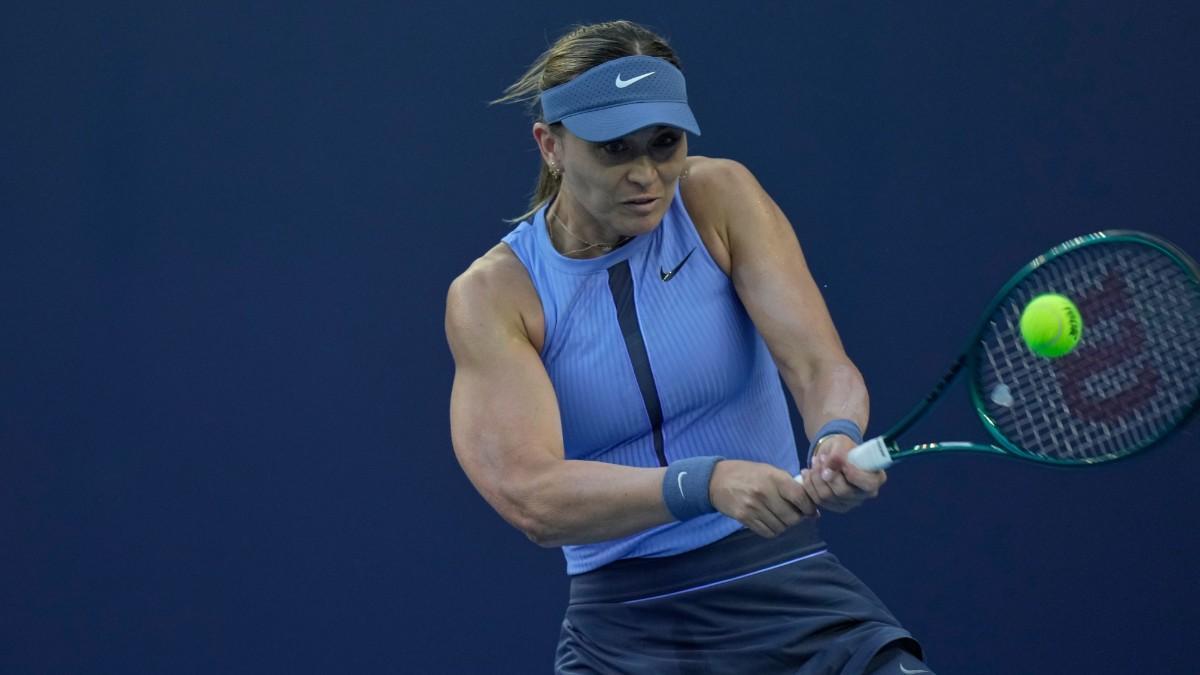 Badosa, durante su partido ante Muchova