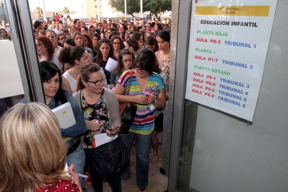 Aspirantes en uno de los tribunales de Cartagena