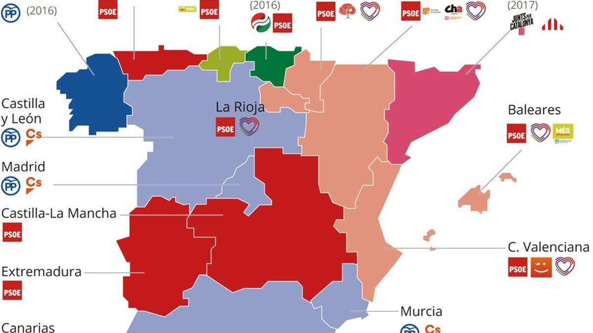 Gobiernos autonómicos en España