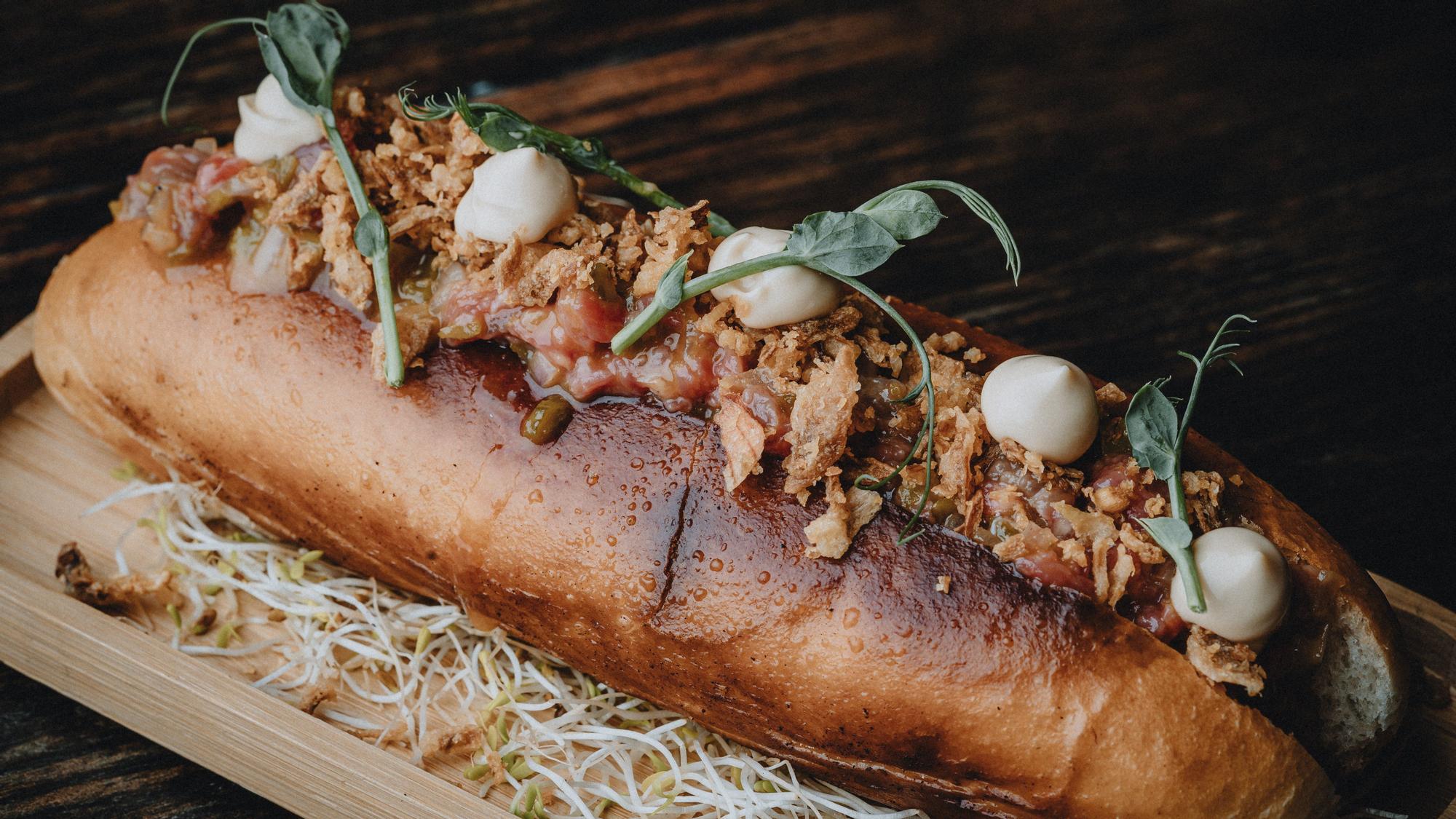 El 'roll' de 'steak tartar' del restaurante Can Rito