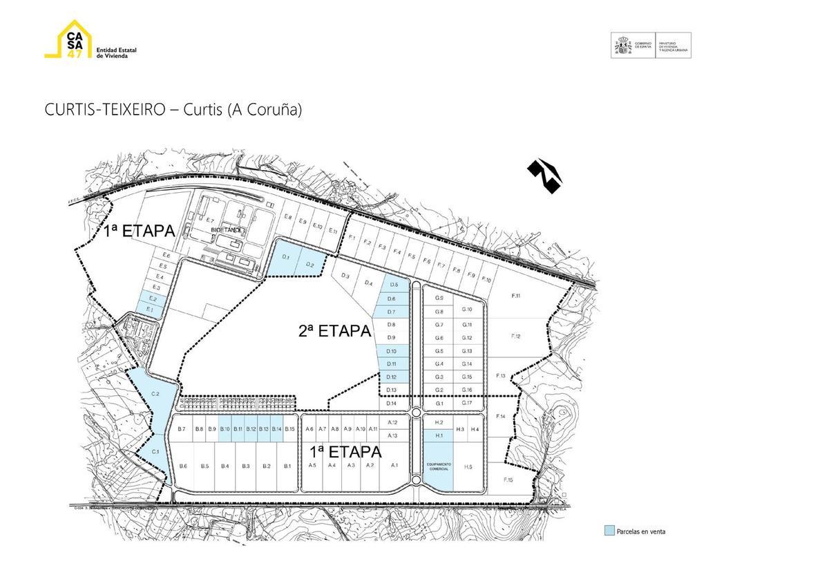 Parcelas a la venta en el polígono de Teixeiro.