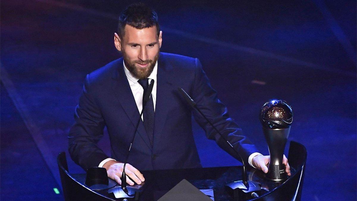 Leo Messi, durante la enterga del premio The Best de la FIFA el 23 de septiembre de 2019