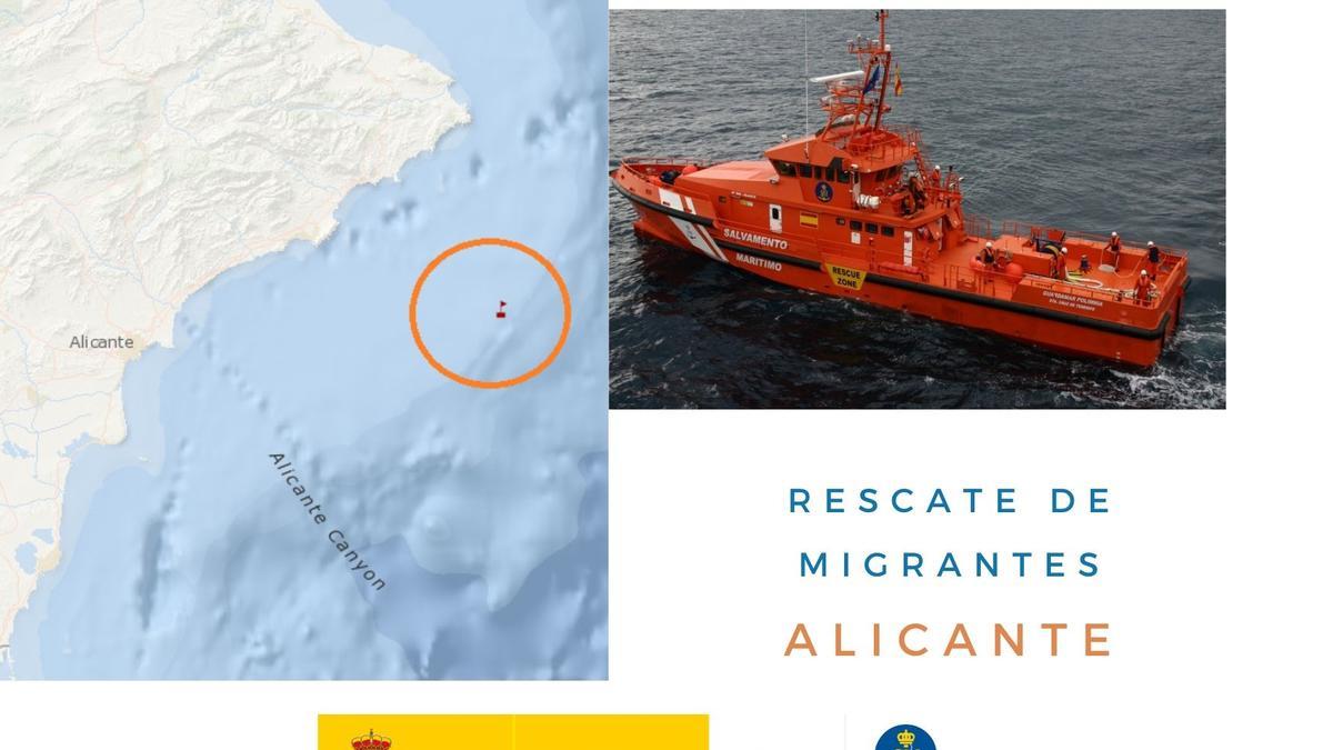 Rescatan a ocho migrantes a 26 millas de Benidorm.
