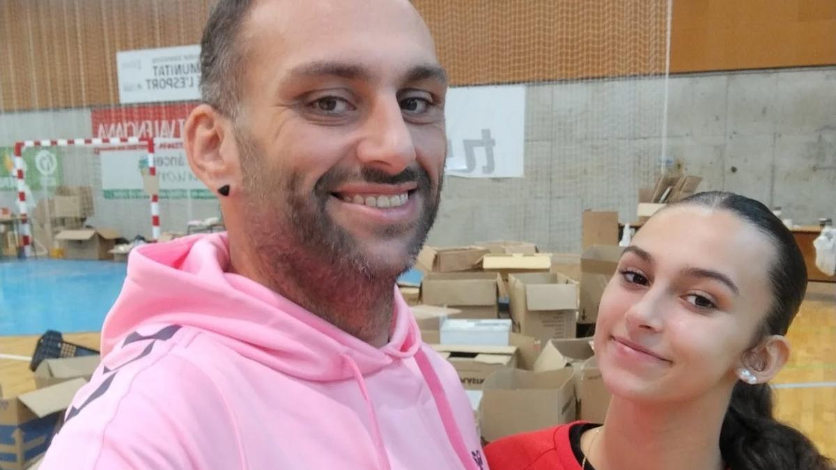 Albert Llueca y su hija Aitana.
