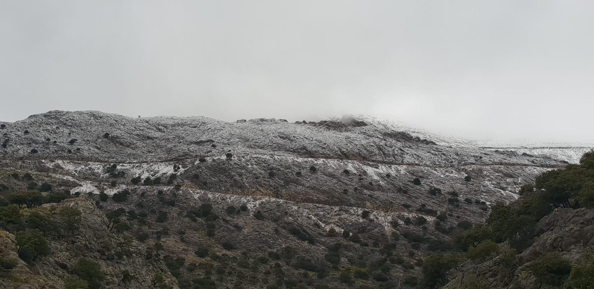 La cima del Puig Major amanece con cuatro centímetros de nieve