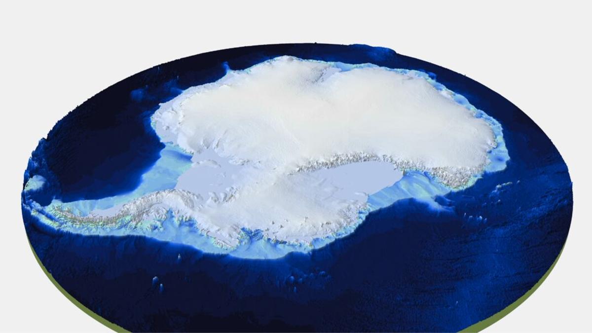 Al retirar los 27 millones de kilómetros cúbicos de hielo que cubren la Antártida, se revelan las ubicaciones ocultas de las montañas más altas.