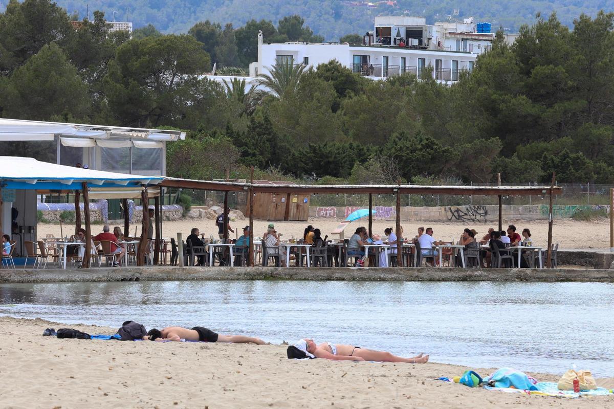 Kiosko de Es Puetó en la bahía de Sant Antoni.
