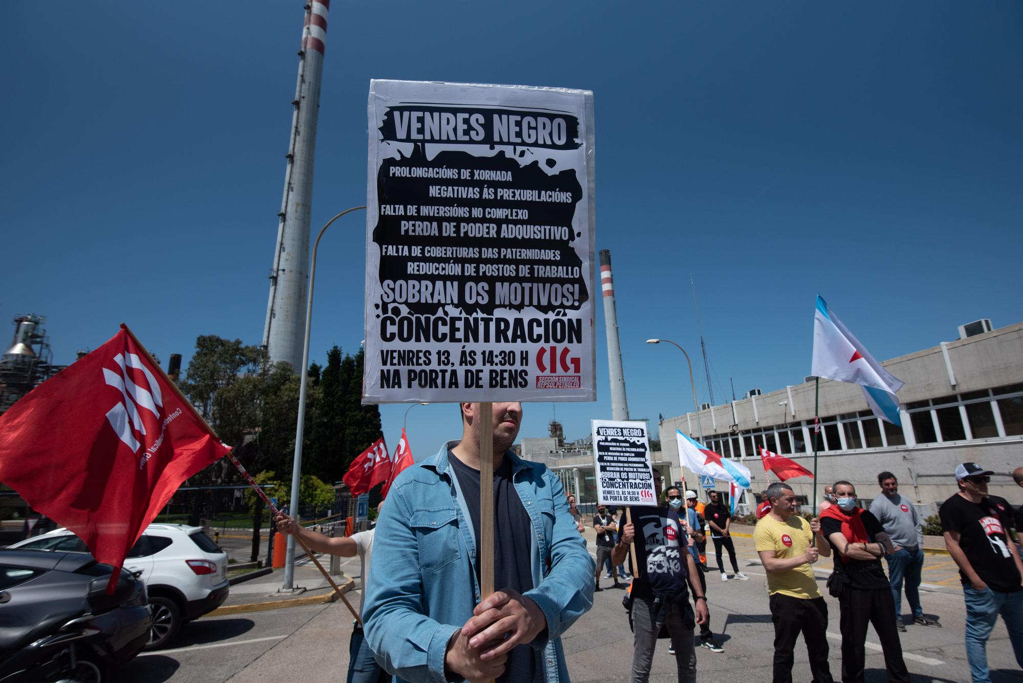 Protesta refinería de A Coruña