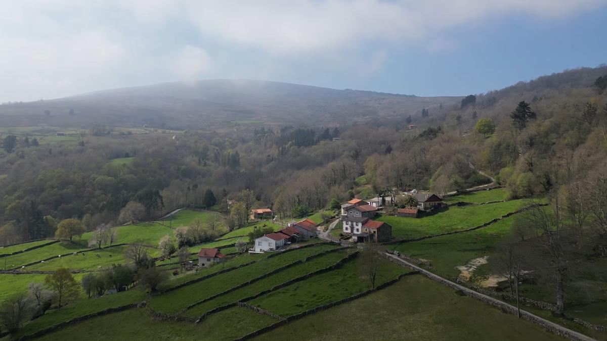 Vista de Sel de la Carrera, en el municipio de Luena, Cantabria.
