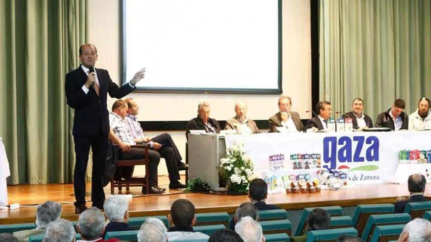 Asamblea general de Gaza, celebrada ayer en el Colegio Universitario de Zamora.