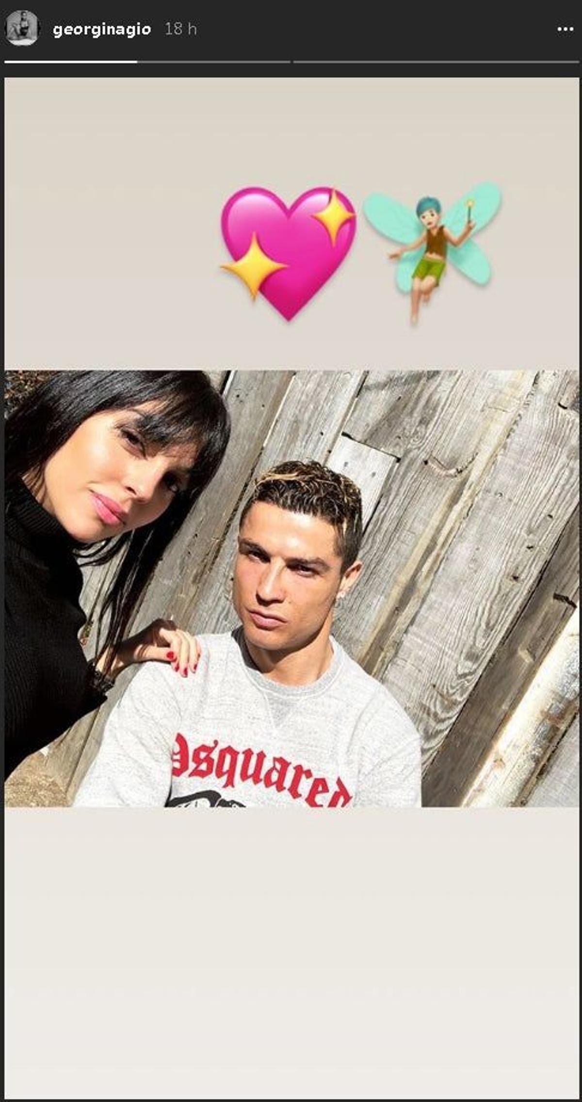 Georgina y Cristiano en una imagen de Instagram