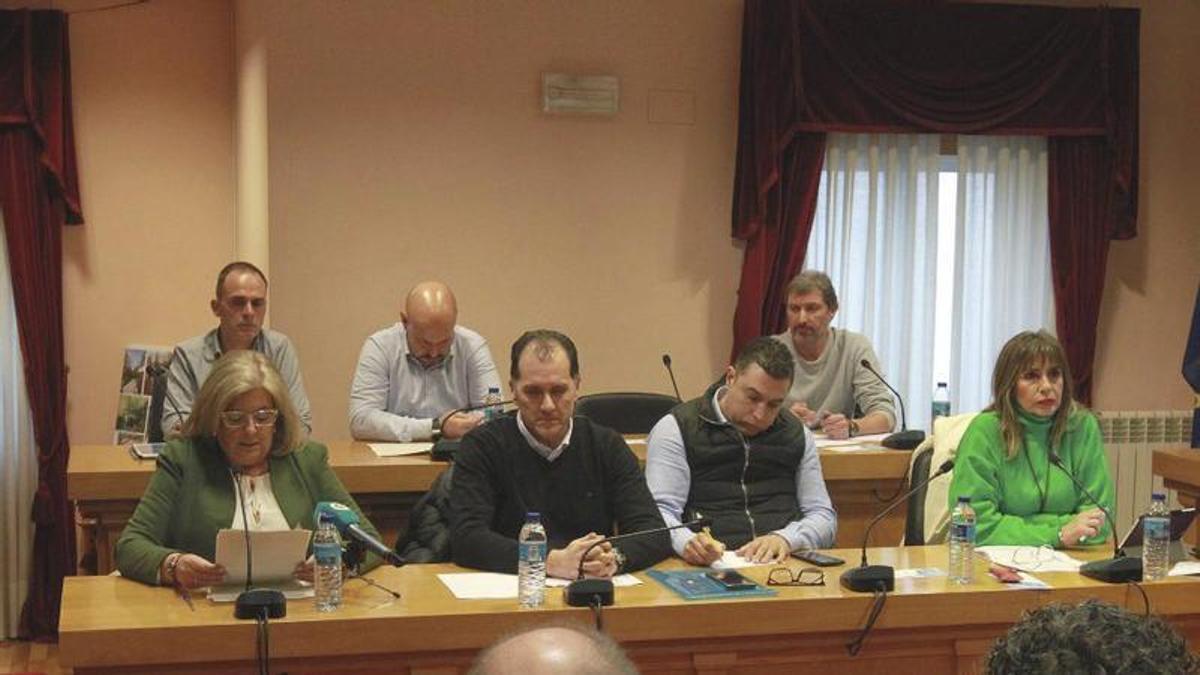 Corporación municipal de Barbadás en sesión plenaria.