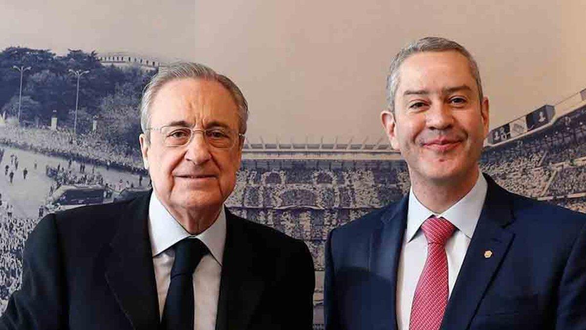 Florentino Pérez y Rogerio Caboclo, en Valdebebas