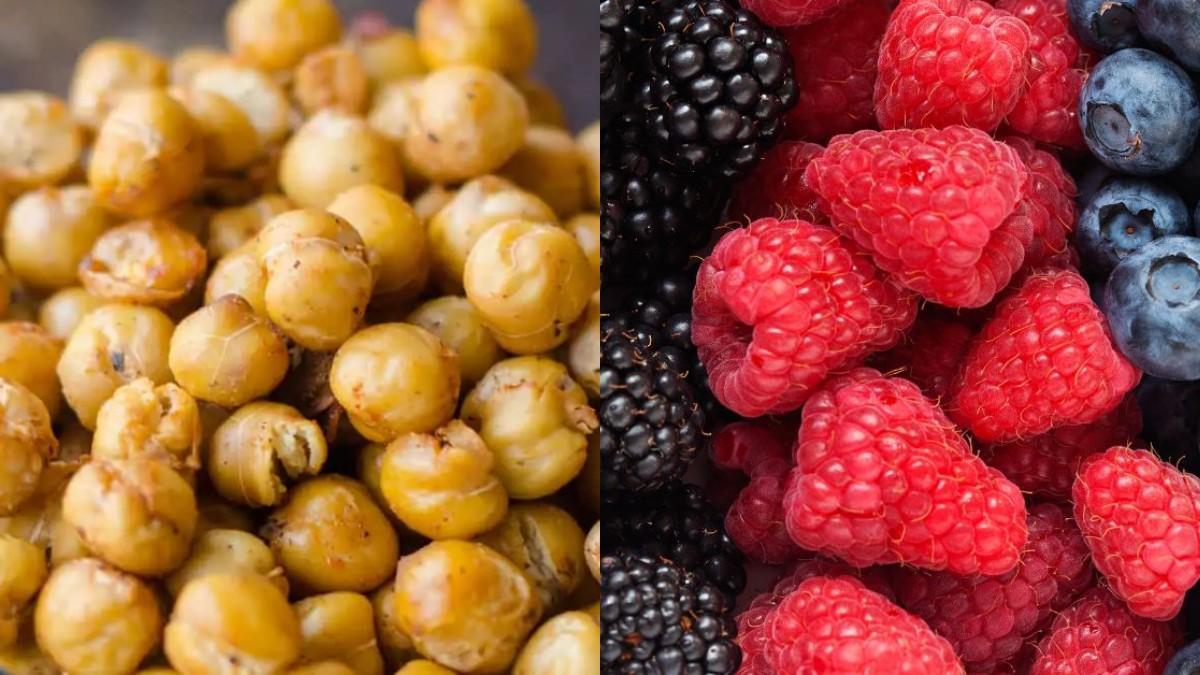 Garbanzos y frutos rojos