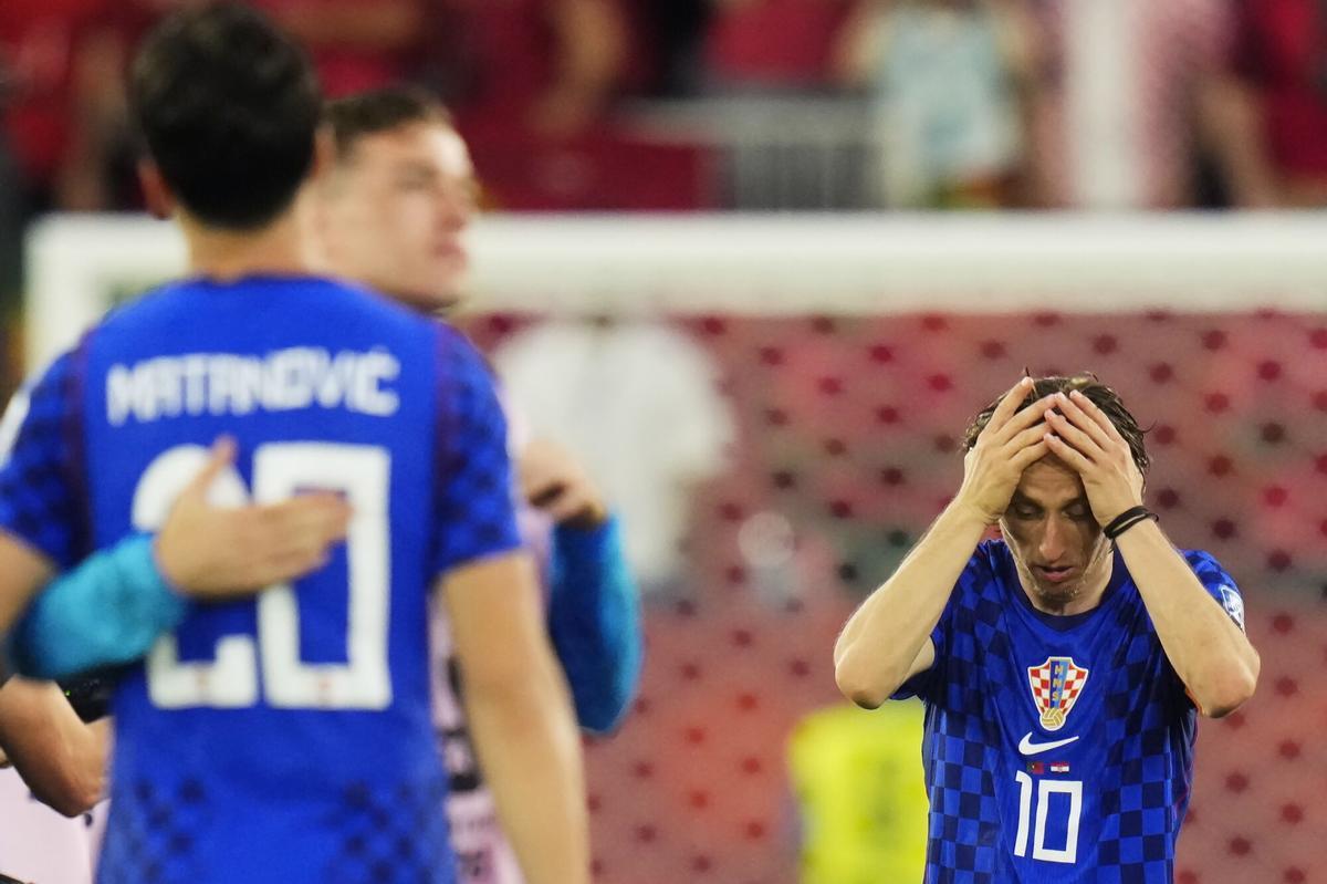 02 July 2026, Canada, Toronto: Croatia's Luka Modric reacts in dejection after the FIFA World Cup 2026 Round of 32 match between Portugal and Croatia in Toronto. Photo: Chris Young/Canadian Press via ZUMA Press/dpa Chris Young/Canadian Press via Z / DPA 02/07/2026 ONLY FOR USE IN SPAIN. Chris Young/Canadian Press via Z / DPA;sports;soccer;football;2026 FIFA World Cup - Portugal vs Croatia
