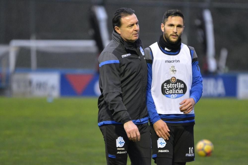 Fede Cartabia ha sido la única ausencia en el entrenamiento de esta tarde en Abegondo.