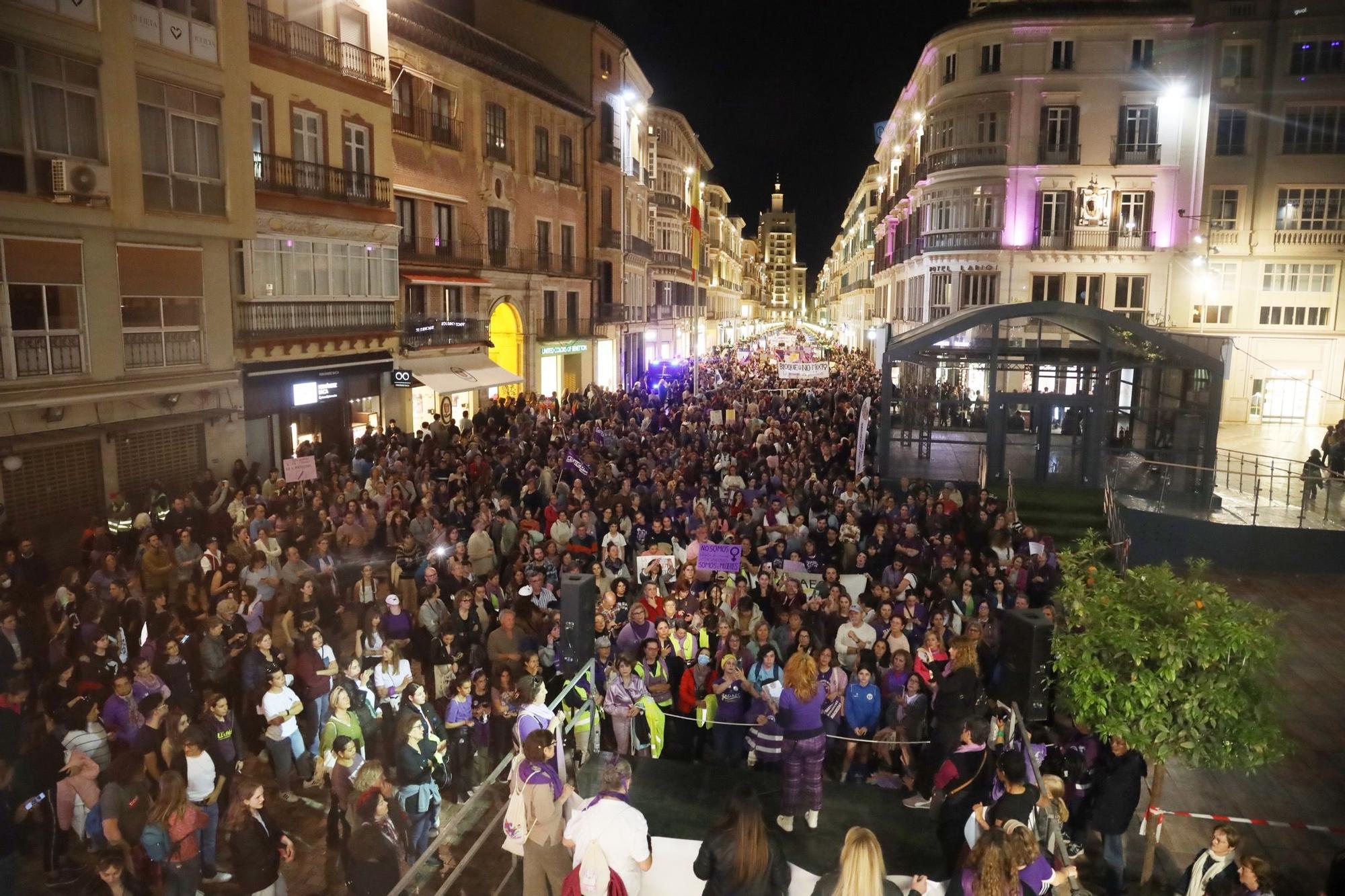 La marcha por el Día Internacional de la Mujer de Málaga, en imágenes