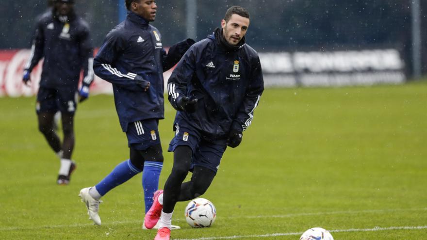 Entrenamiento del Oviedo tras empatar ante el Alcorcón