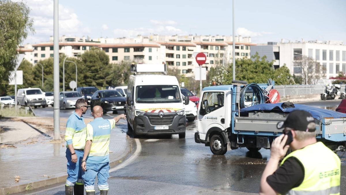 Fuga de agua en La Vileta.