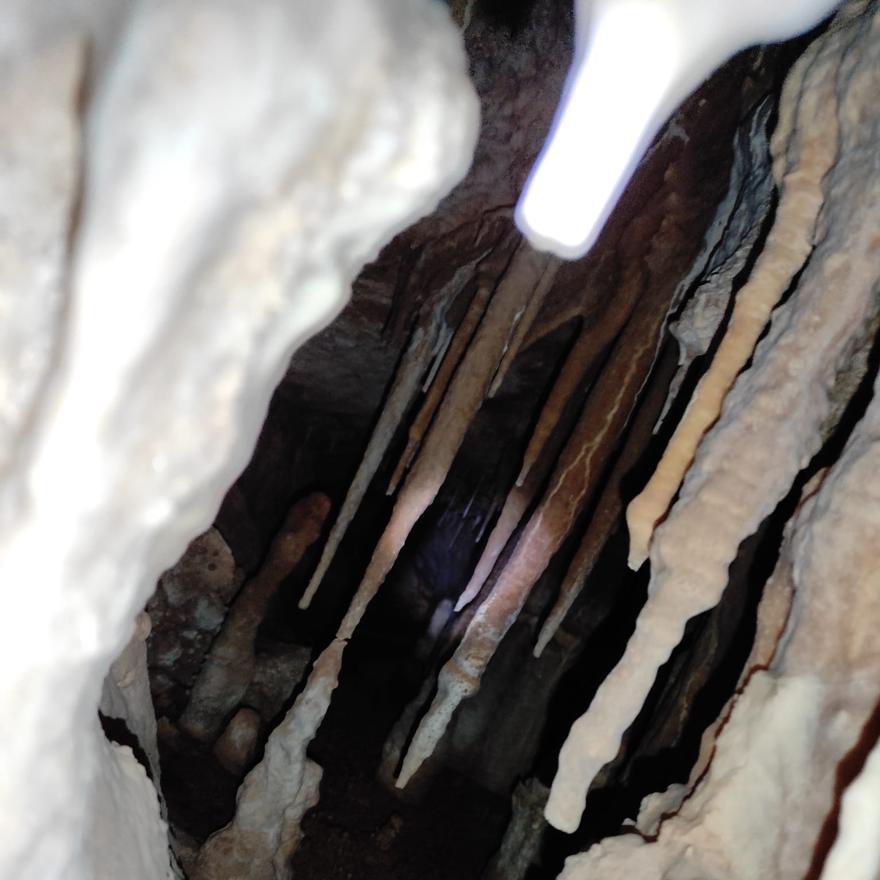 Las primeras fotografías de la cueva de Algueña realizadas por sus descubridores.