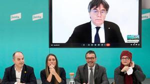 Reunió de l’executiva nacional de Junts. | ENRIC FONTCUBERTA / EFE