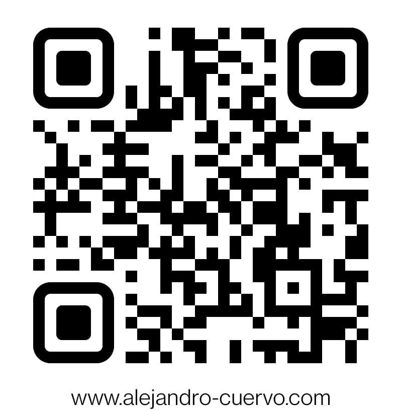 Accede directamente a la web de Alejandro Cuervo a través de este código QR