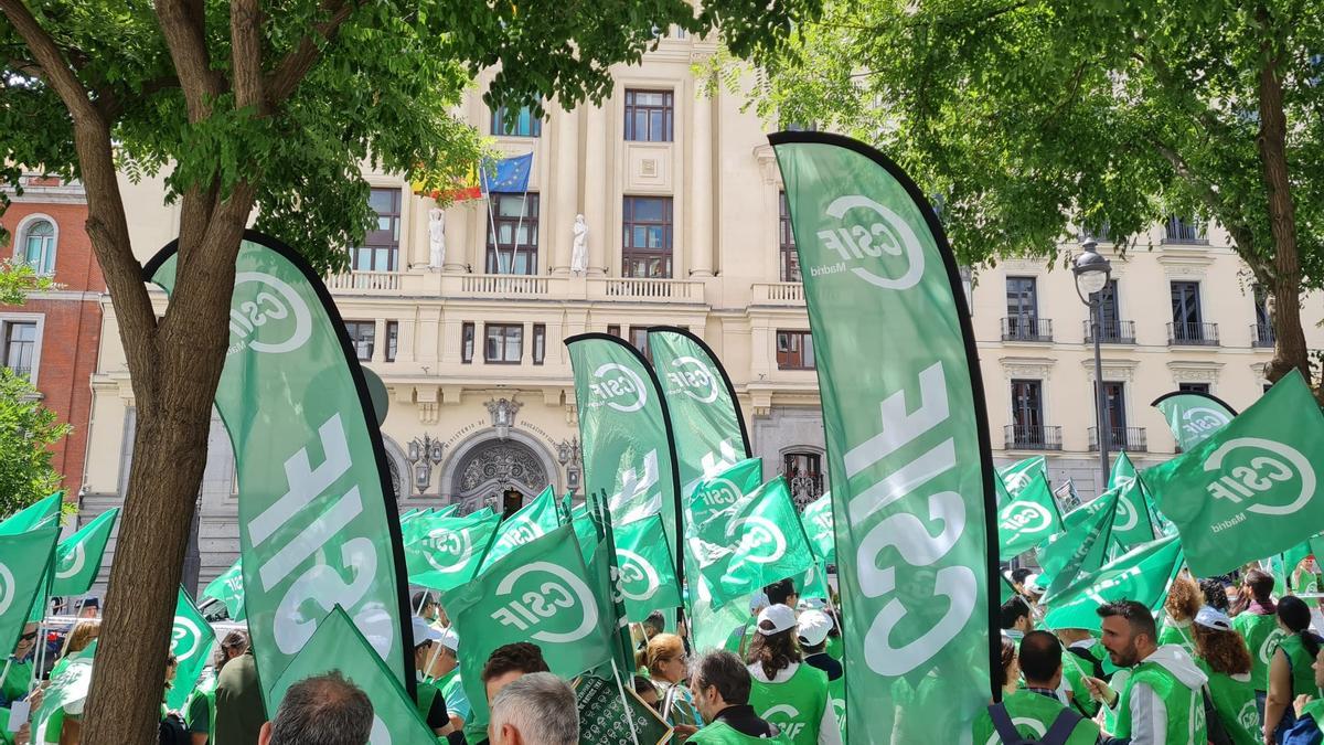 Manifestación del principal sindicato de funcionarios de España.