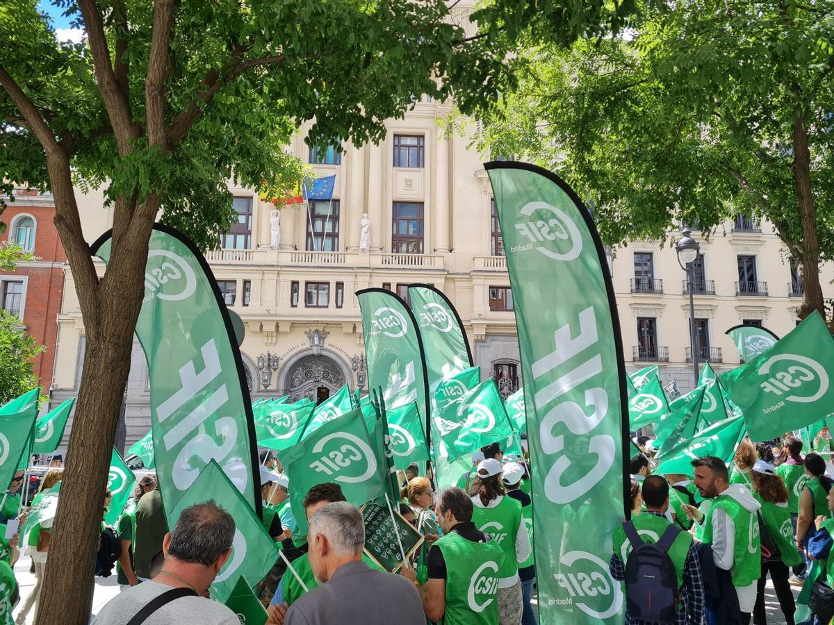 Manifestación del principal sindicato de funcionarios de España.