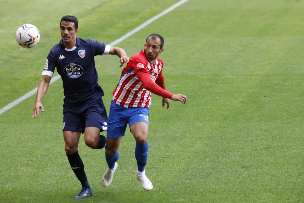 El partido entre el Sporting y el Lugo, en imágenes