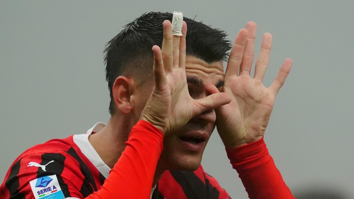 Álvaro Morata estrenó la cuenta goleadora del Milan ante el Empoli