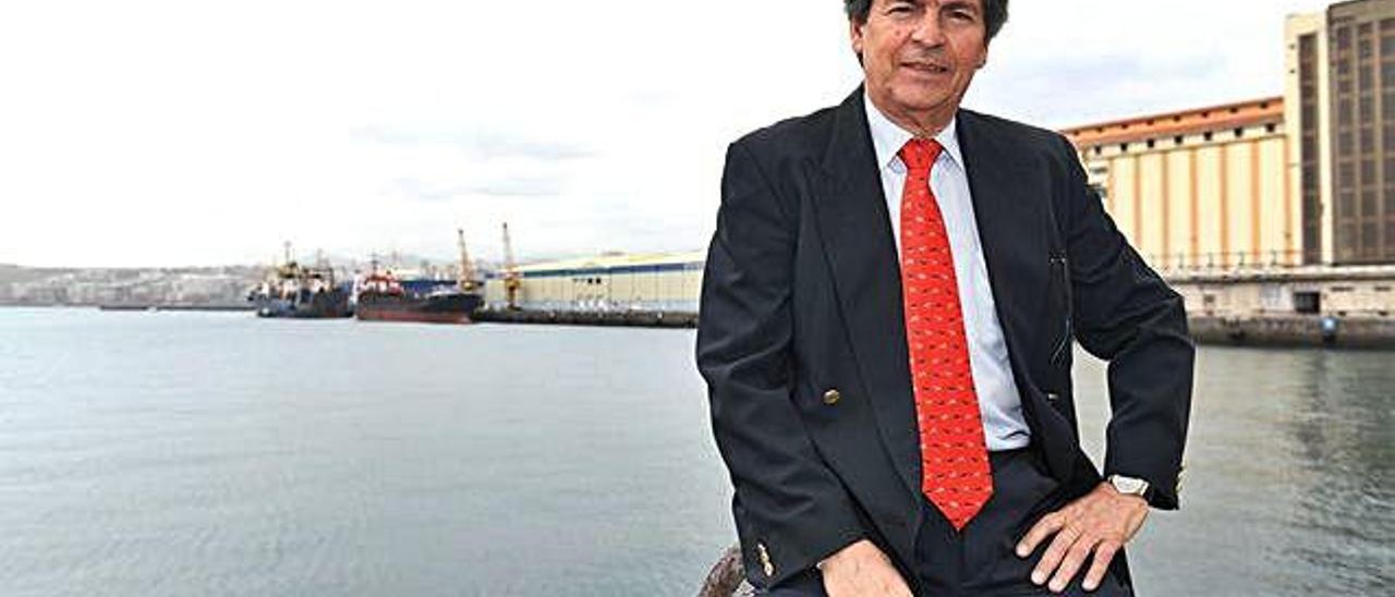 El gerente de la Fundación Puertos de Las Palmas, Sergio Galván, en el Puerto de La Luz.