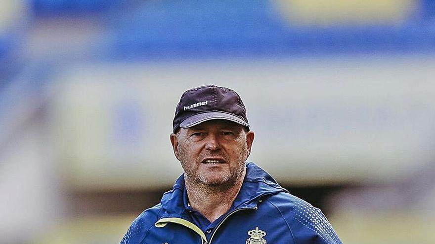 Pepe Mel, en el Estadio de Gran Canaria durante el entreno del miércoles. | | LP/DLP