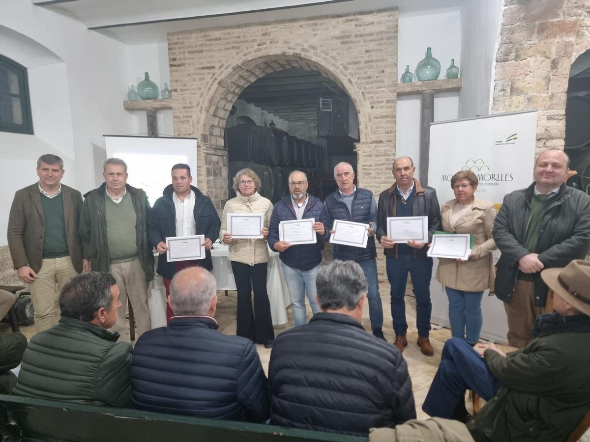 Acto de entrega de los Premios Mildiu Pedro Cabezuelo, que han distinguido un año más las buenas prácticas agrarias en el marco Montilla Moriles