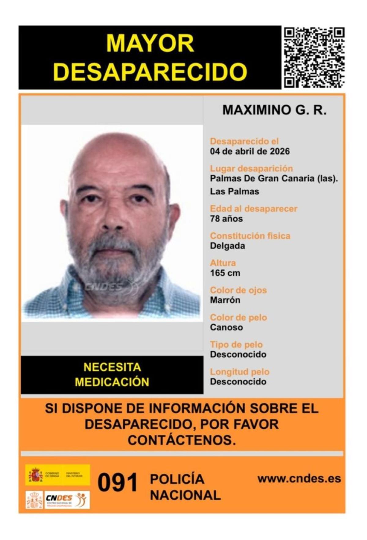 Cartel de Maximino, desaparecido en Las Palmas de Gran Canaria
