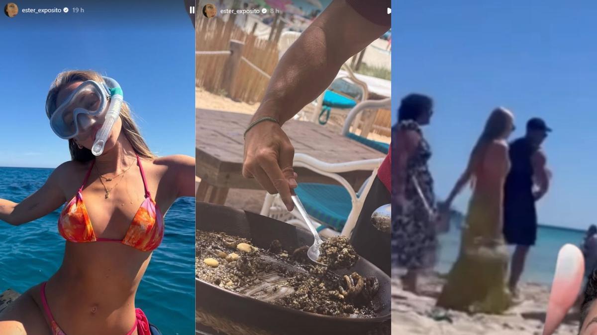 Collage de las diferentes imágenes publicadas en redes sociales de la escapada romántica.