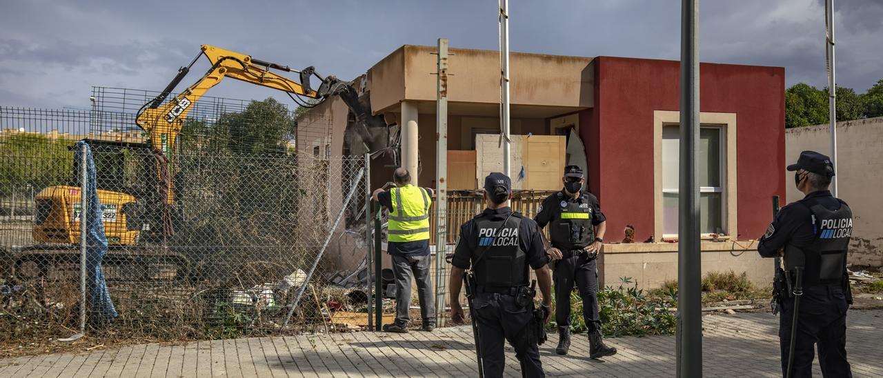 Las casas fueron derruidas tras el desalojo de sus moradores