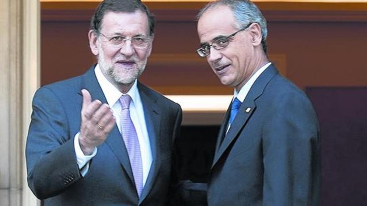 Mariano Rajoy y Antoni Martí, en la Moncloa el 12 de septiembre del 2009.