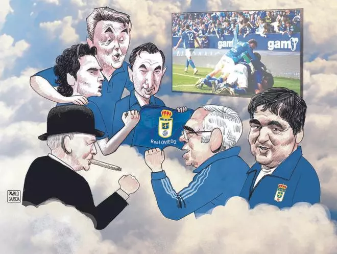 Lángara, Dubovsky, Tensi, Pelayo… y el ascenso celestial: un cuento sobre los oviedistas que ya no están