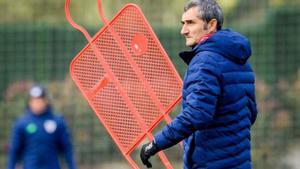 Ernesto Valverde, en un entrenamiento