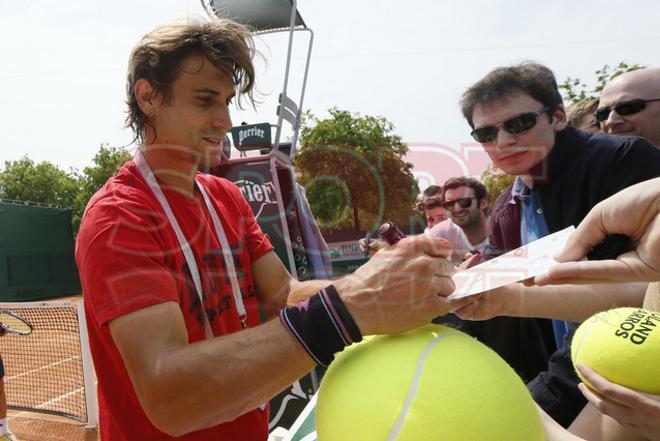 ENTRENAMIENTO NADAL Y FERRER PREVIO A LA FINAL DE ROLAND GARROS