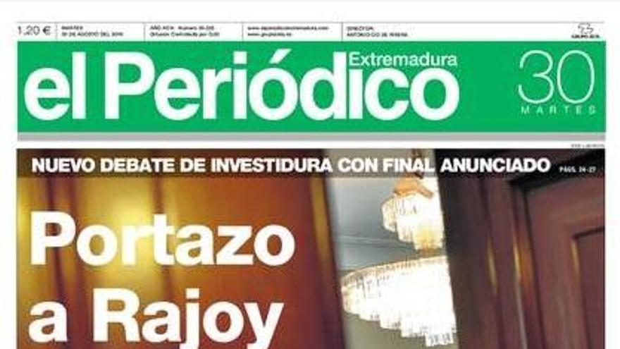 La portada de El Periódico Extremadura