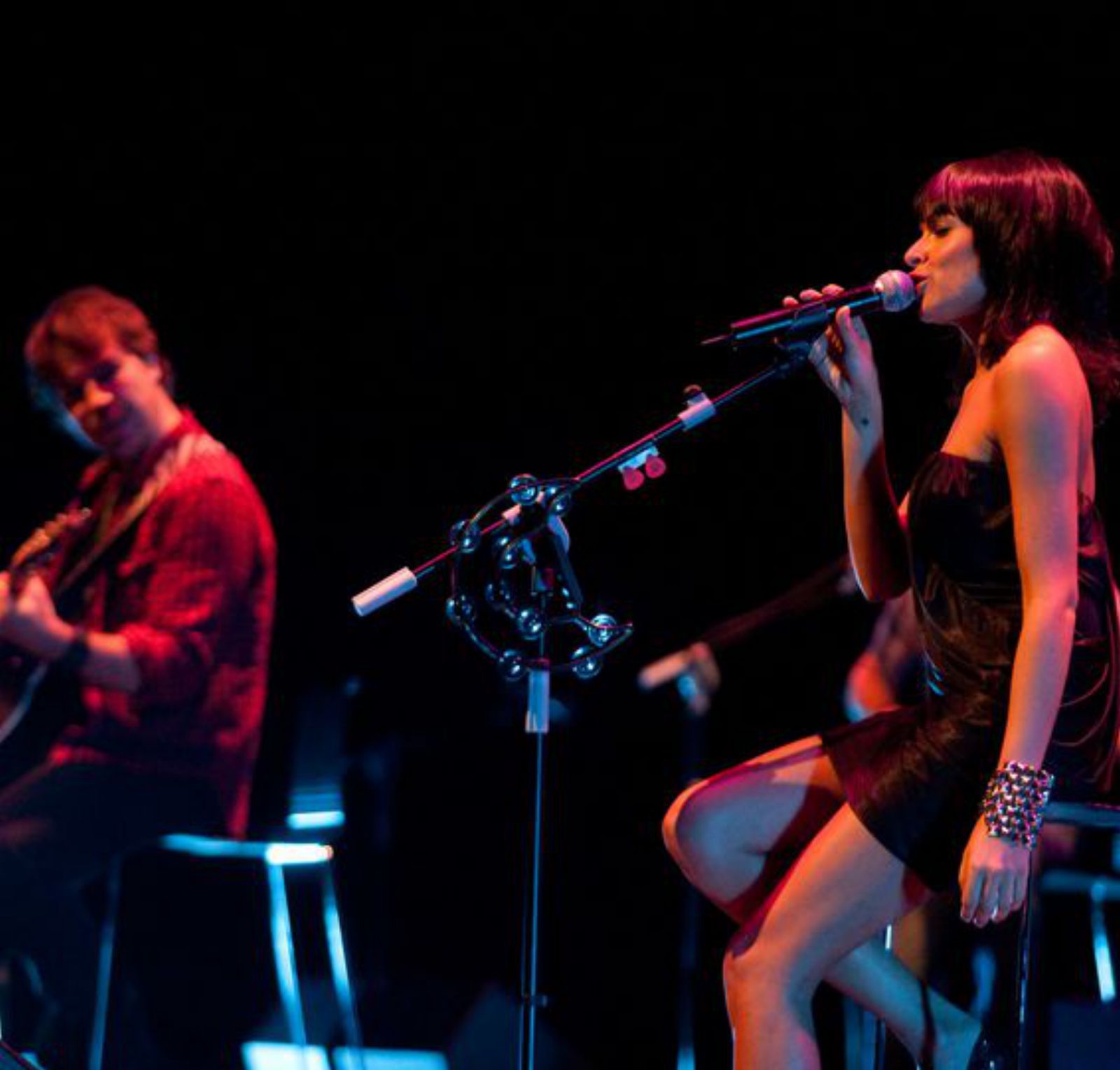 Raquel del Rosario y David Feito, durante un concierto en el Niemeyer de Avilés. | LNE