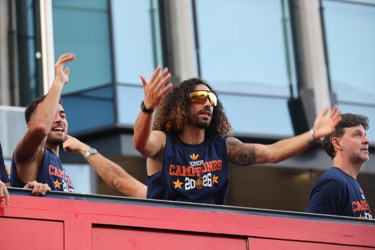 La celebración de los campeones del mundo por las calles de Madrid