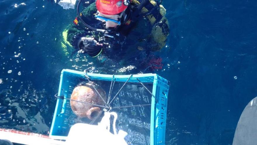 La pieza de cerámica descubierta en Águilas