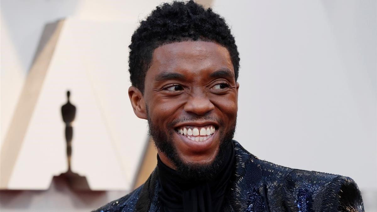 Chadwick Boseman, en febrero del 2019 en la ceremonia de los Oscar