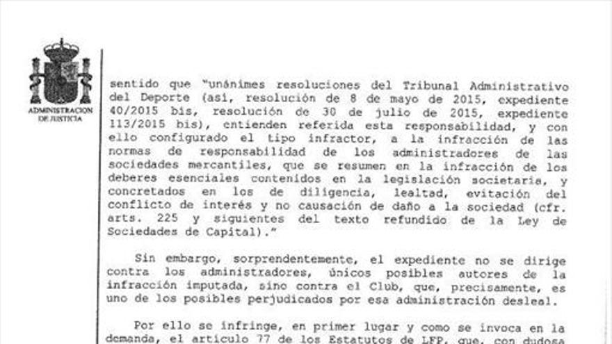 La Abogacía del Estado avisó de que solo el Córdoba puede querellarse