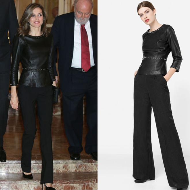 Letizia Ortiz con top peplum de Uterqüe